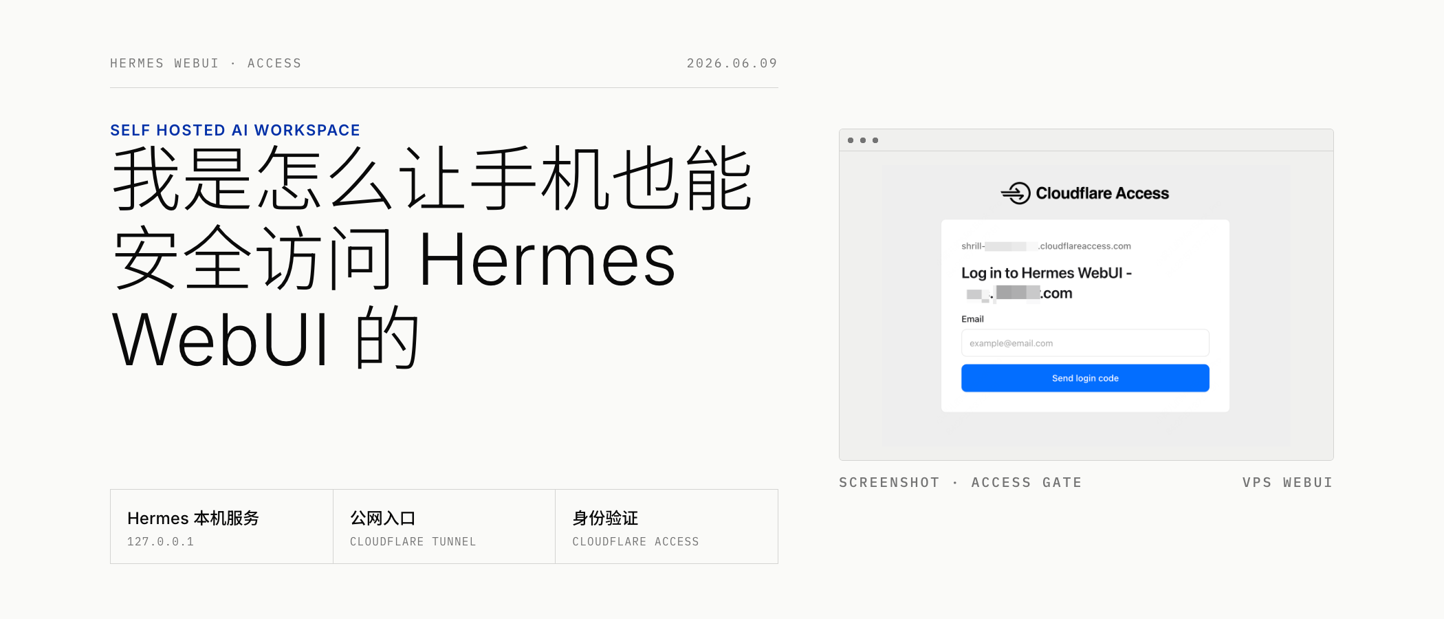 Hermes WebUI 安全访问封面